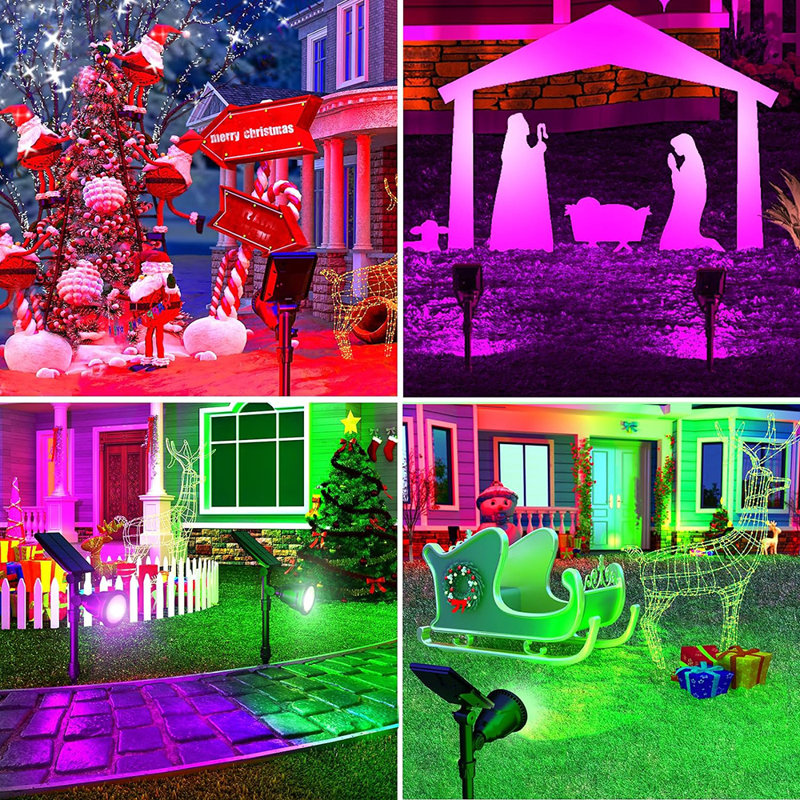 Solar christmas spotlights top